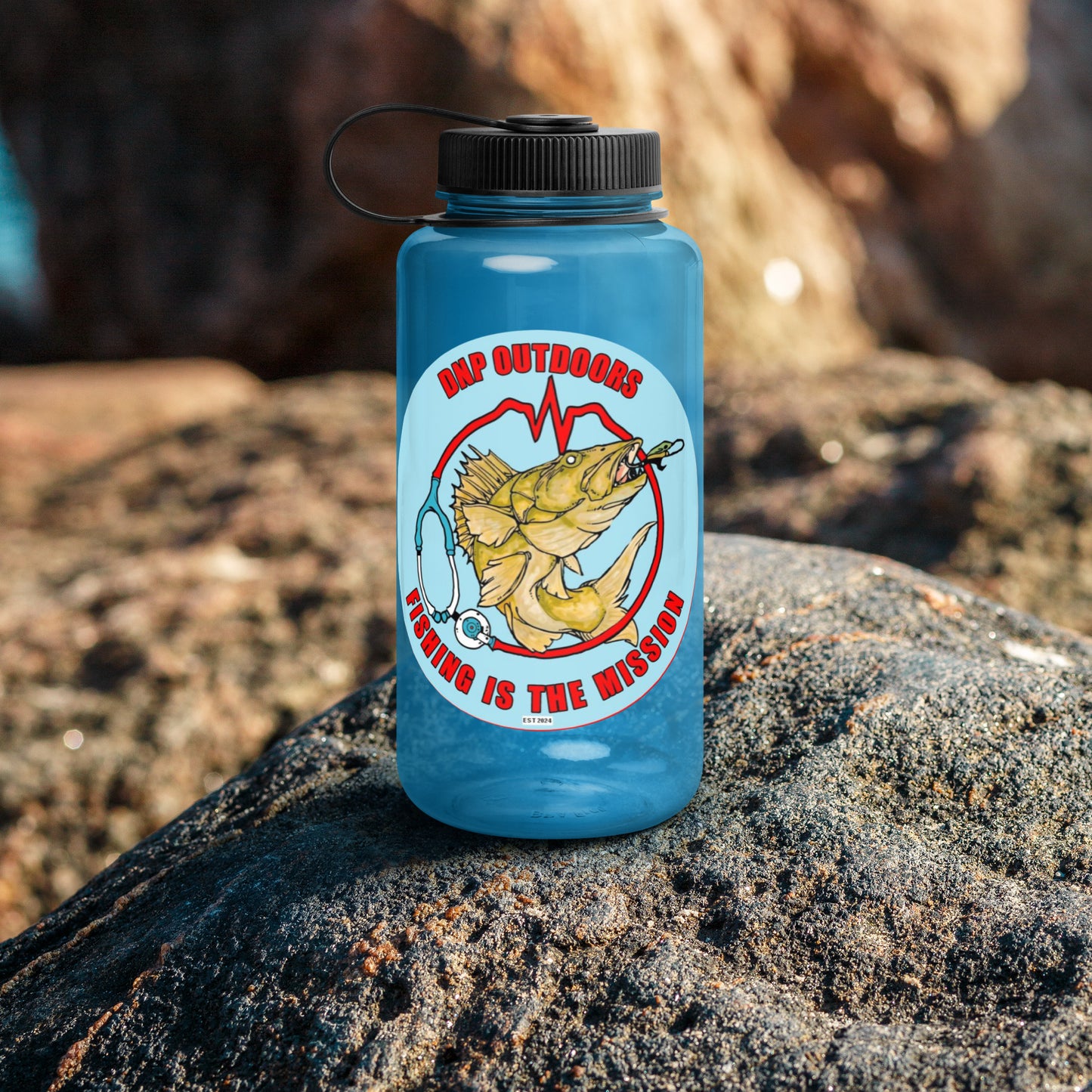 Wide mouth plastic water bottle