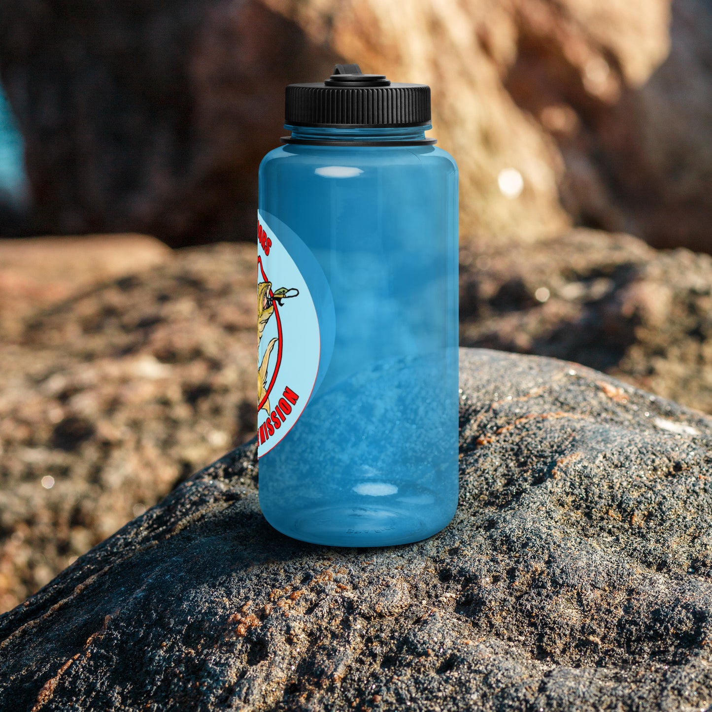 Wide mouth plastic water bottle