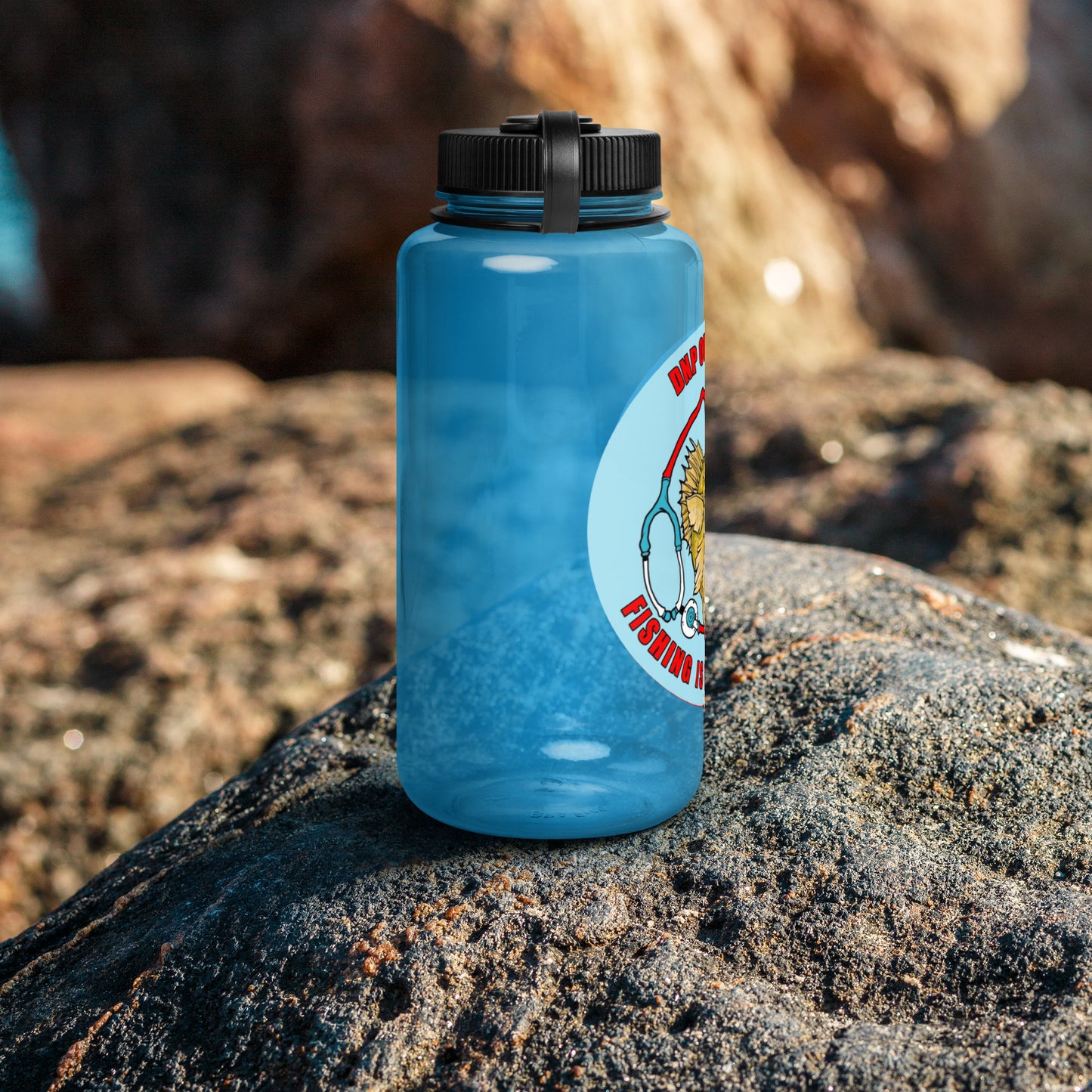 Wide mouth plastic water bottle