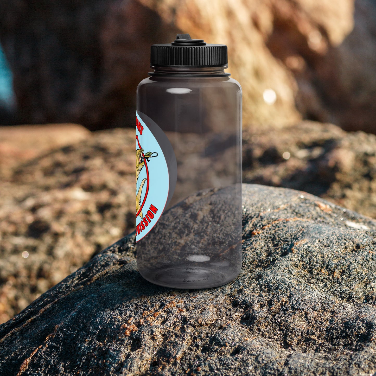 Wide mouth plastic water bottle