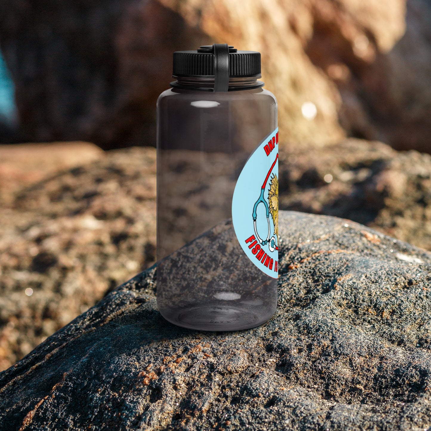 Wide mouth plastic water bottle