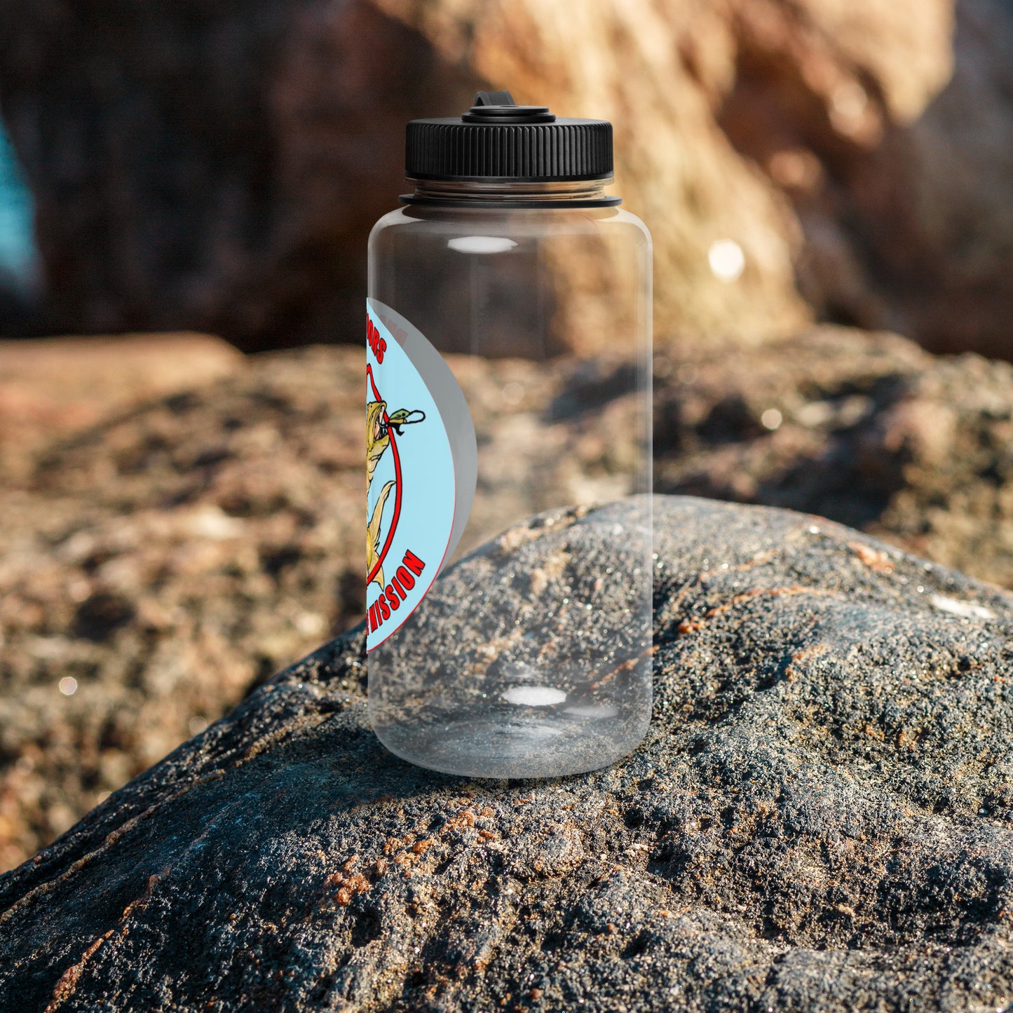 Wide mouth plastic water bottle
