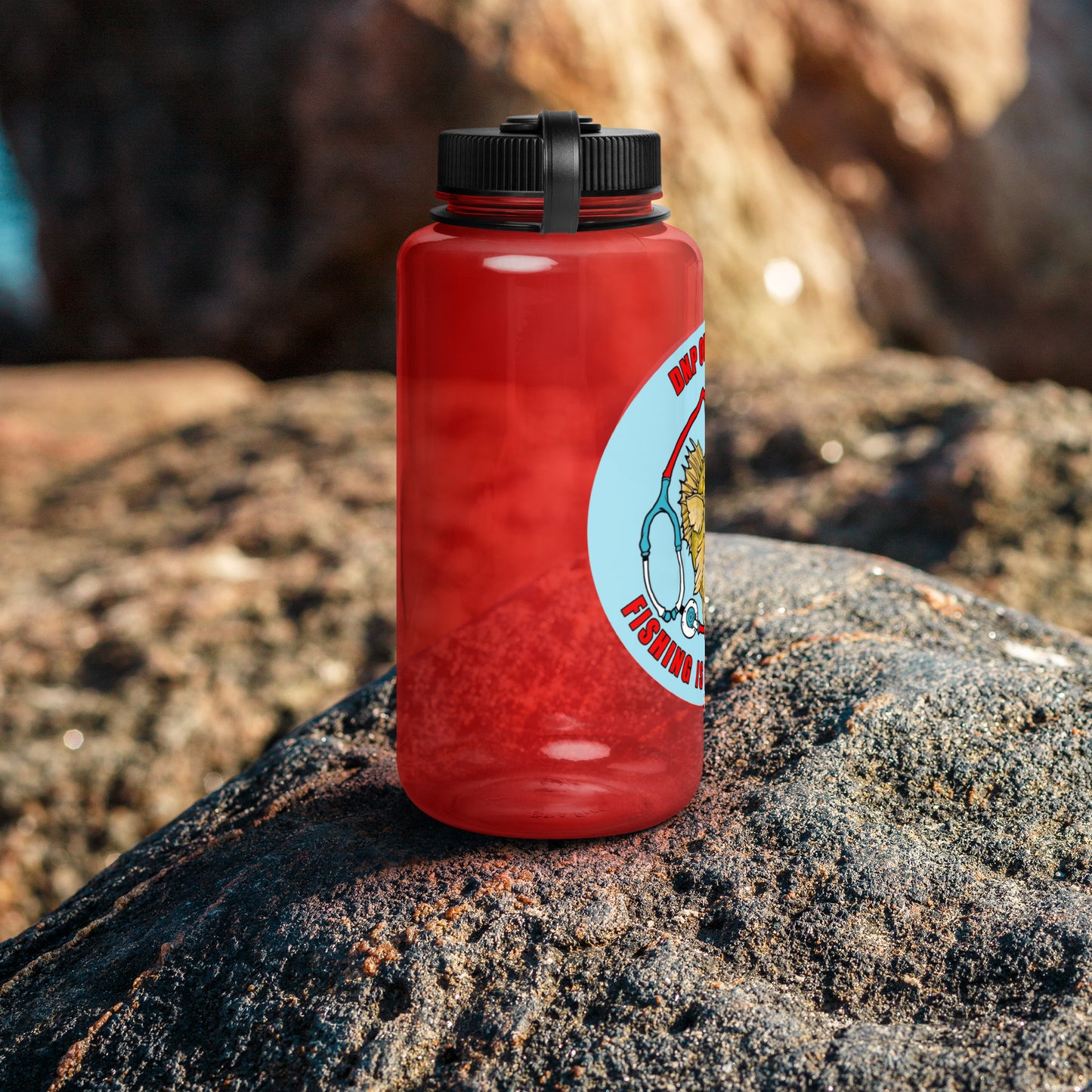 Wide mouth plastic water bottle