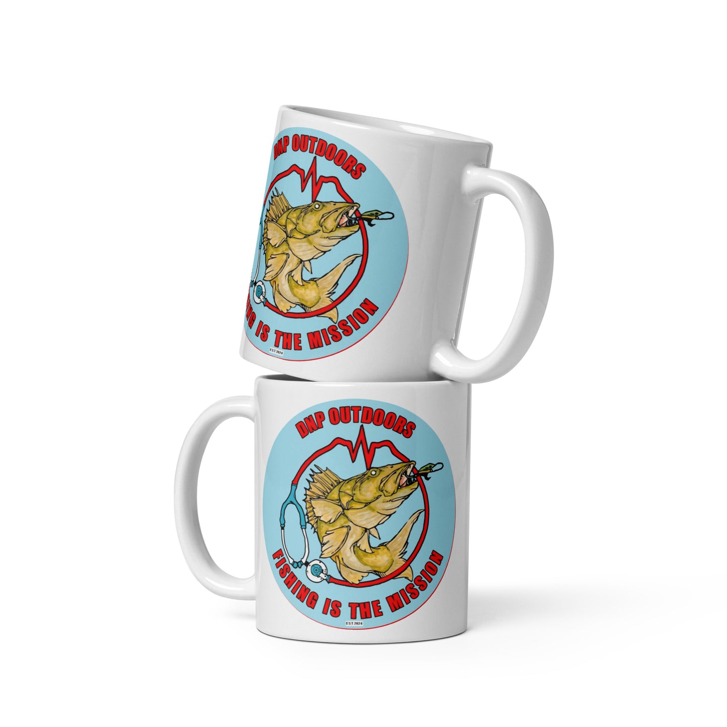 White glossy mug
