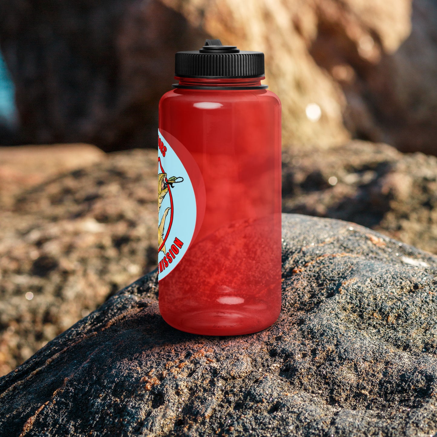 Wide mouth plastic water bottle